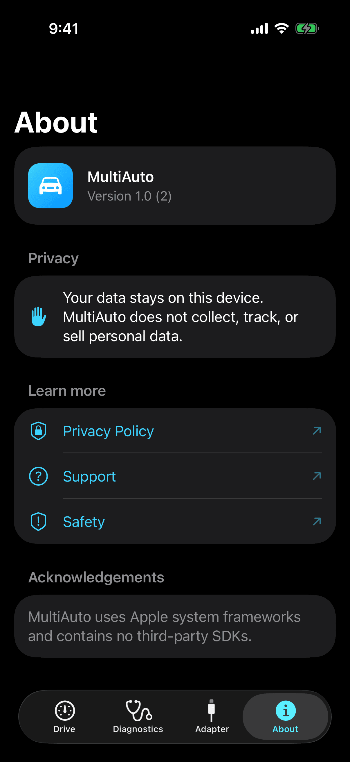 MultiAuto stored trouble code detail for P0420 with a plain-English explanation